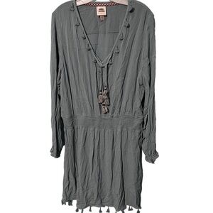 Knox Rose MIDI Length Long Sleeve Gray Dress Size XXL